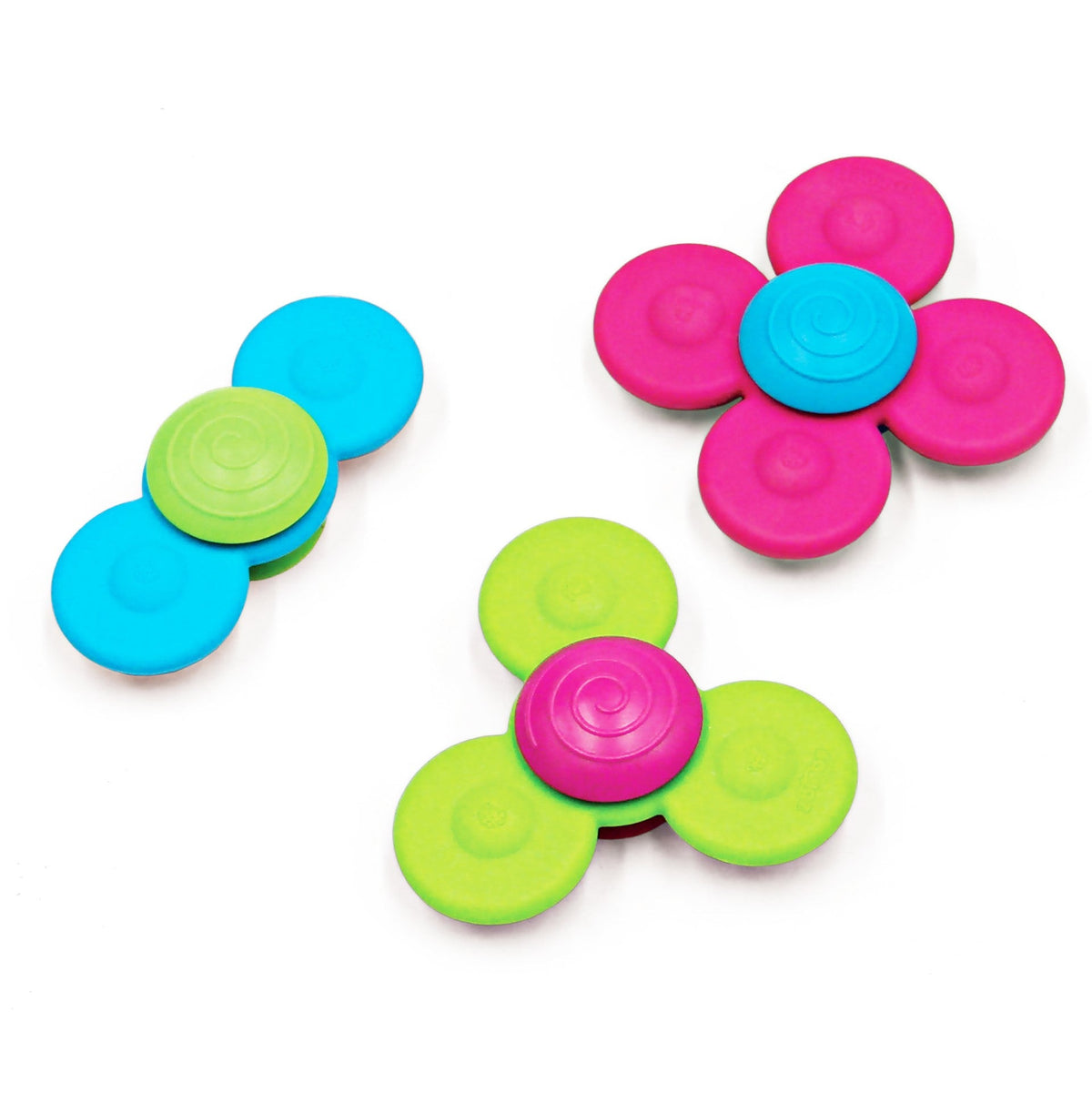 White Smoke Fat Brain Whirly Squigz Silicone Spin Fidget Toy Fidget Toys
