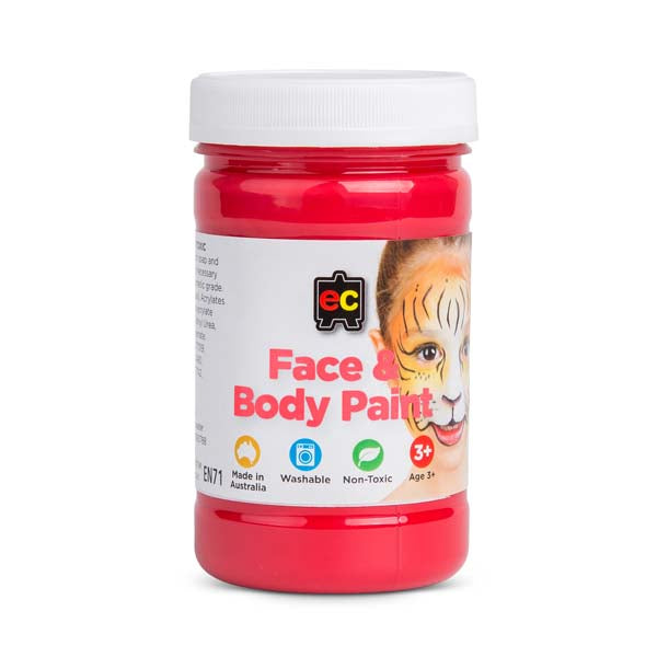 Light Gray EC Face Paint 175ml jar Red Kids Paints