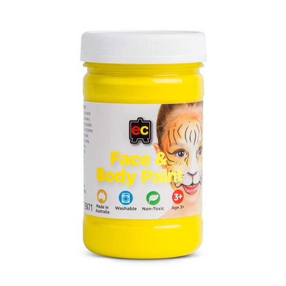 Gold EC Face Paint 175ml jar Yellow Kids Paints