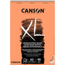 Canson XL Range 90 Pad - Spiral bound XL Extra White A3