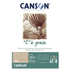 Canson CA Grain 250 Pad A3 Yellow Ochre 30SH