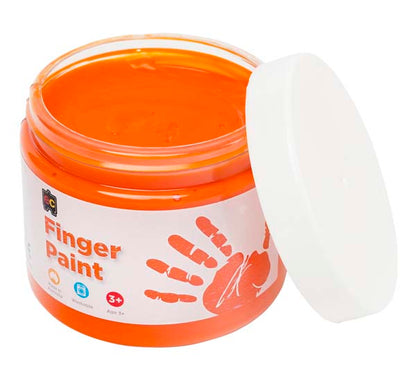 Orange Red EC Finger Paint 250ml pot - Orange Kids Paints