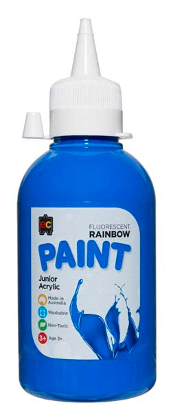 White Smoke EC Fluoro Rainbow Paint 250ml Blue Kids Paints