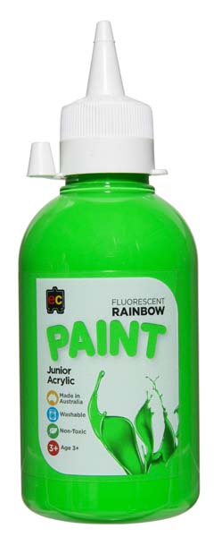White Smoke EC Fluoro Rainbow Paint 250ml Green Kids Paints