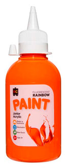 White Smoke EC Fluoro Rainbow Paint 250ml Orange Kids Paints