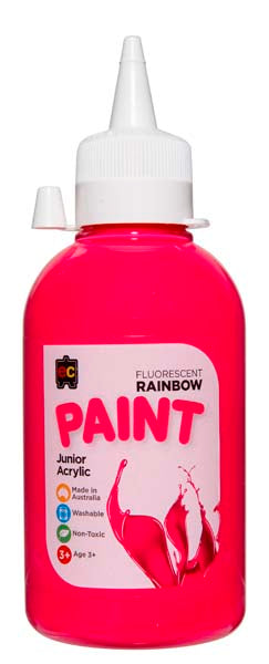 White Smoke EC Fluoro Rainbow Paint 250ml Pink Kids Paints