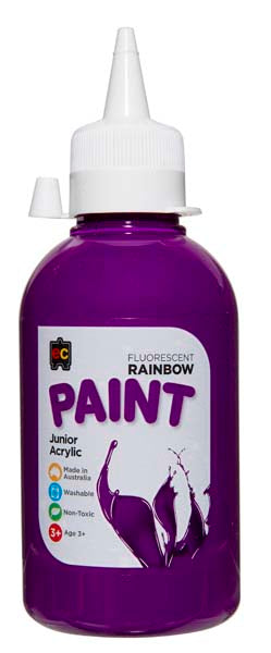 White Smoke EC Fluoro Rainbow Paint 250ml Purple Kids Paints