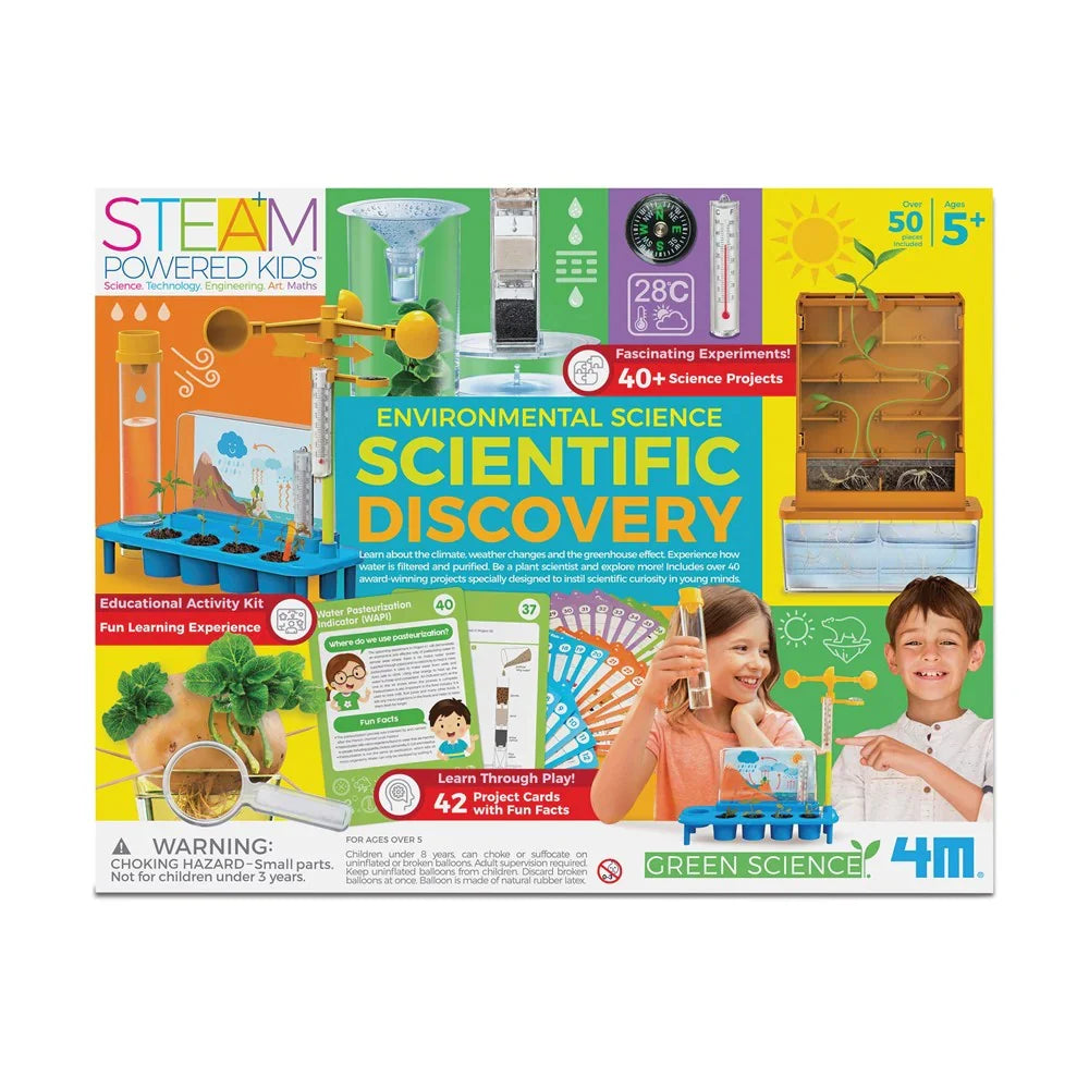 Environmental science educational activity kit box front with STEM and Green Science branding