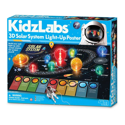KidZLabs 3D solar system light-up poster board in retail box