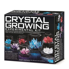 Crystal growing kit box with colorful crystal sample images and 4M branding