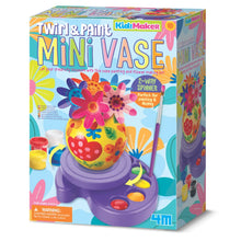 Twirl & Paint Mini Vase kit box, 4M KidzMaker, with purple spinner and paint tool