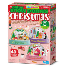 Christmas glitter snow dome kit, boxed set for making 3 domes