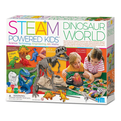 STEAM Dinosaur World powered kids science and engineering activity kit box