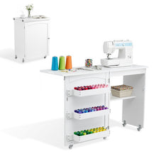 White Smoke Artiss Folding Sewing Table Sewing Machine Desk Multi-functional Rolling Work Table Craft Station Home & Garden > Hobbies > Arts & Crafts