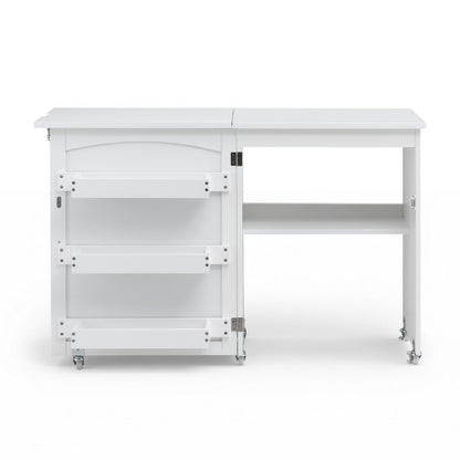White Smoke Artiss Folding Sewing Table Sewing Machine Desk Multi-functional Rolling Work Table Craft Station Home & Garden > Hobbies > Arts & Crafts