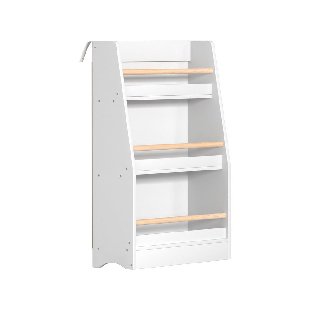 White Smoke Keezi Kids Bookshelf 3 Tiers Storage Children Bookcase Organiser Display Shelf Baby & Kids > Kid's Furniture > Kid's Bookcases & Shelves