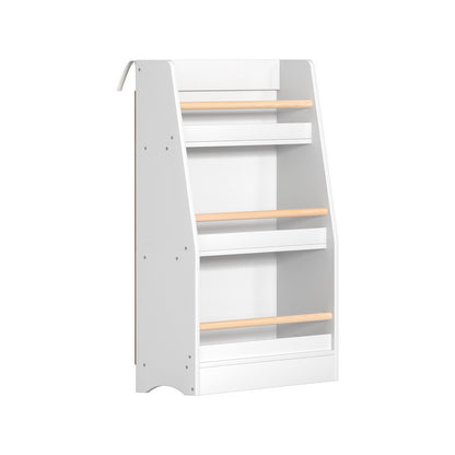 White Smoke Keezi Kids Bookshelf 3 Tiers Storage Children Bookcase Organiser Display Shelf Baby & Kids > Kid's Furniture > Kid's Bookcases & Shelves