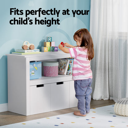 Light Gray Keezi Kids Bookshelf 3 Drawers Storage Children Bookcase Toy Organiser Display Baby & Kids > Kid's Furniture > Kid's Bookcases & Shelves