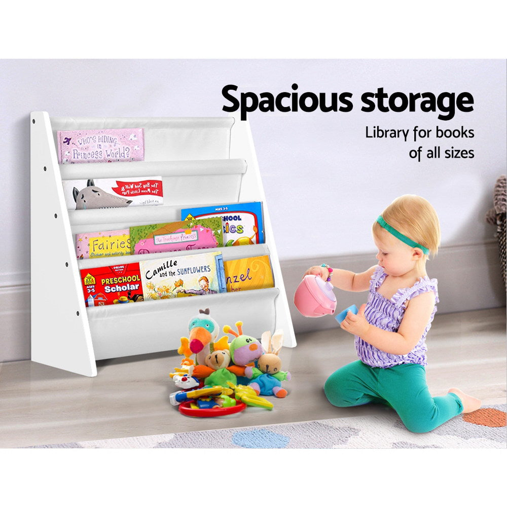 Lavender Keezi 4 Tiers Kids Bookshelf Magazine Shelf Children Bookcase Rack Organiser Baby & Kids > Kid's Furniture > Kid's Bookcases & Shelves