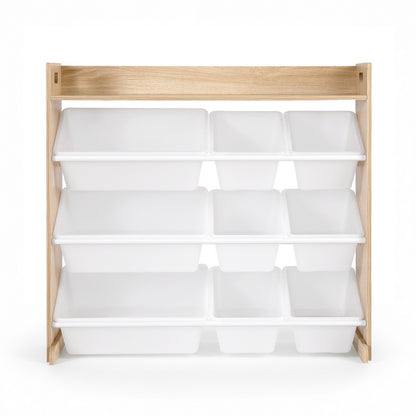 Lavender Keezi Kids Toy Box 9 Bins Bookshelf Organiser Display Shelf Storage Rack Wooden Baby & Kids > Kid's Furniture > Toy Boxes