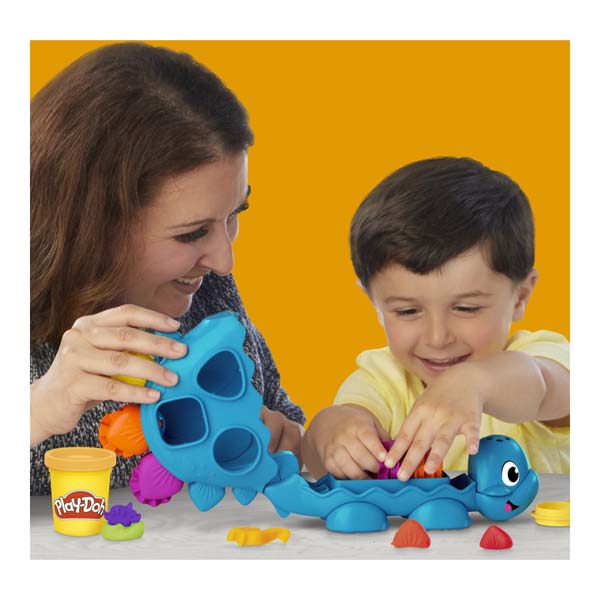 Dark Orange Play-Doh Shapes And Colors Dino Kids Clay, Dough & Modelling