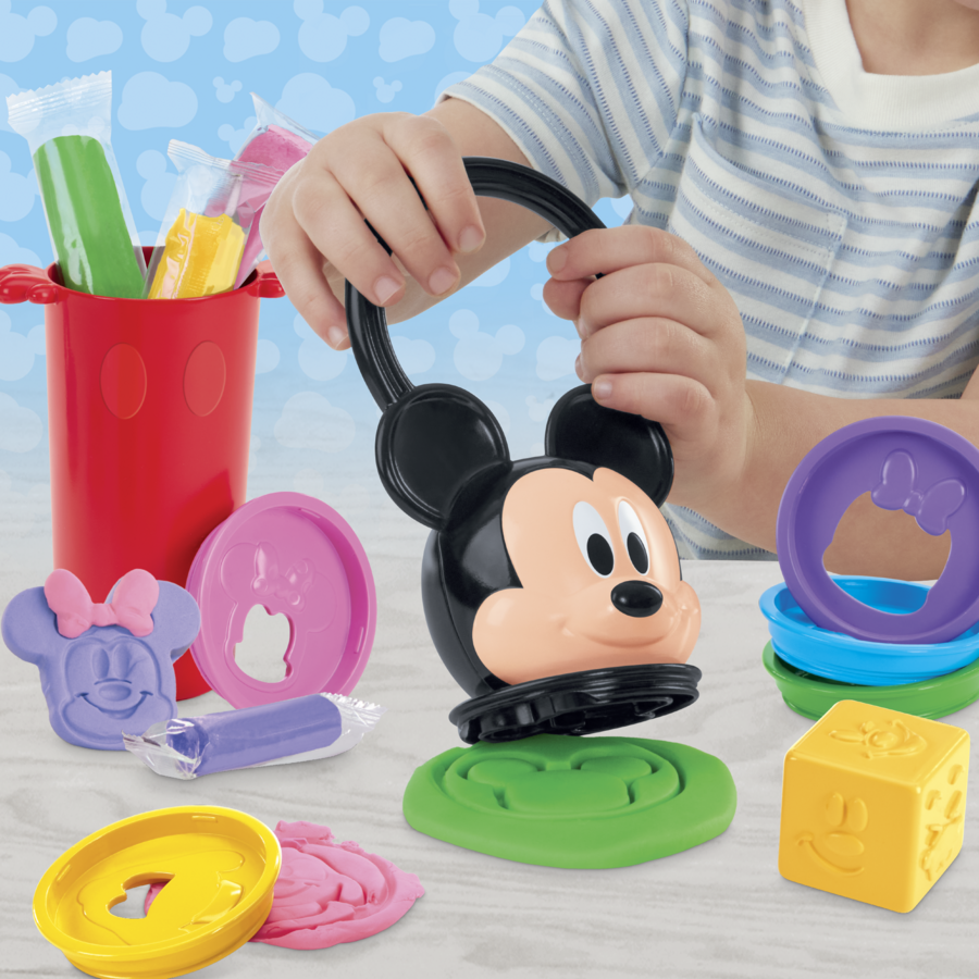 Gray Play-Doh Disney Junior Happy Stackable Preschool Toy Set Kids Clay, Dough & Modelling