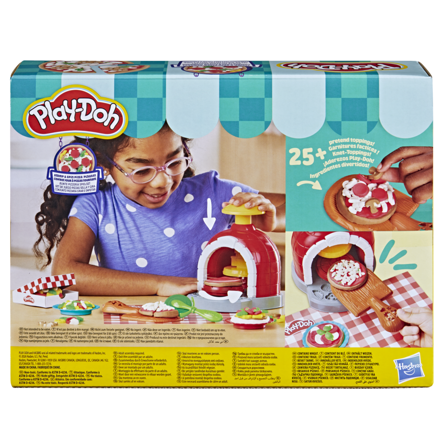 Light Blue Play-Doh Stamp & Spin Pizza Playset Kids Clay, Dough & Modelling