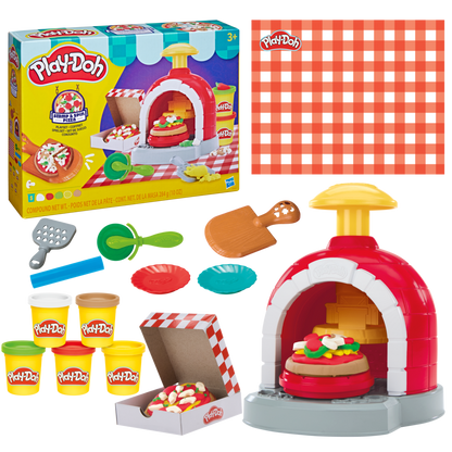 Black Play-Doh Stamp & Spin Pizza Playset Kids Clay, Dough & Modelling