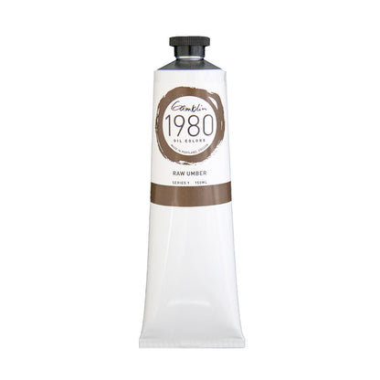 White Smoke Gamblin 1980 Oil Paint Raw Umber 150mL Series 1 Oil Paints