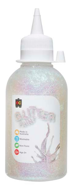 White Smoke EC Glitter Paint 250ml Fairy Krystal Kids Paints
