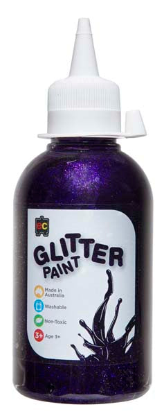 White Smoke EC Glitter Paint 250ml Fairy Purple Kids Paints