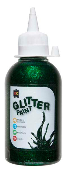 White Smoke EC Glitter Paint 250ml Green Kids Paints