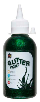 White Smoke EC Glitter Paint 250ml Green Kids Paints