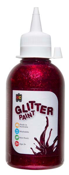White Smoke EC Glitter Paint 250ml Magenta Kids Paints