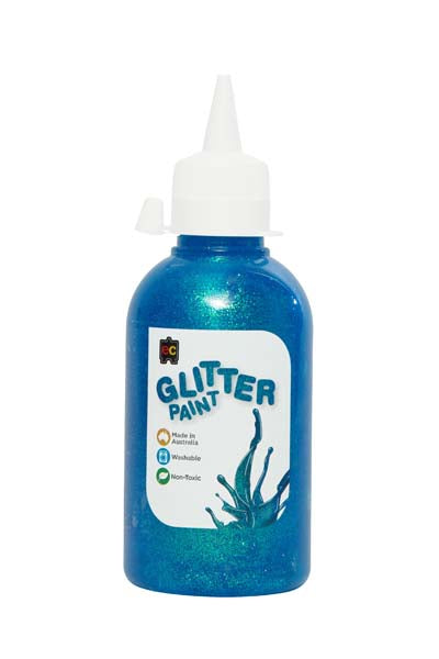 White Smoke EC Glitter Paint 250ml Sky Blue Kids Paints