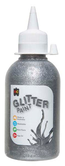White Smoke EC Glitter Paint 250ml Silver Kids Paints