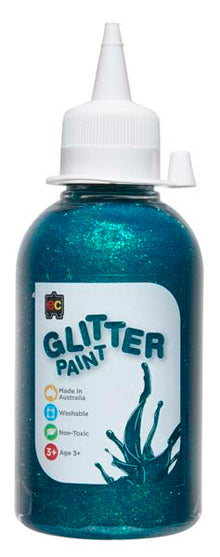 White Smoke EC Glitter Paint 250ml Turquoise Kids Paints