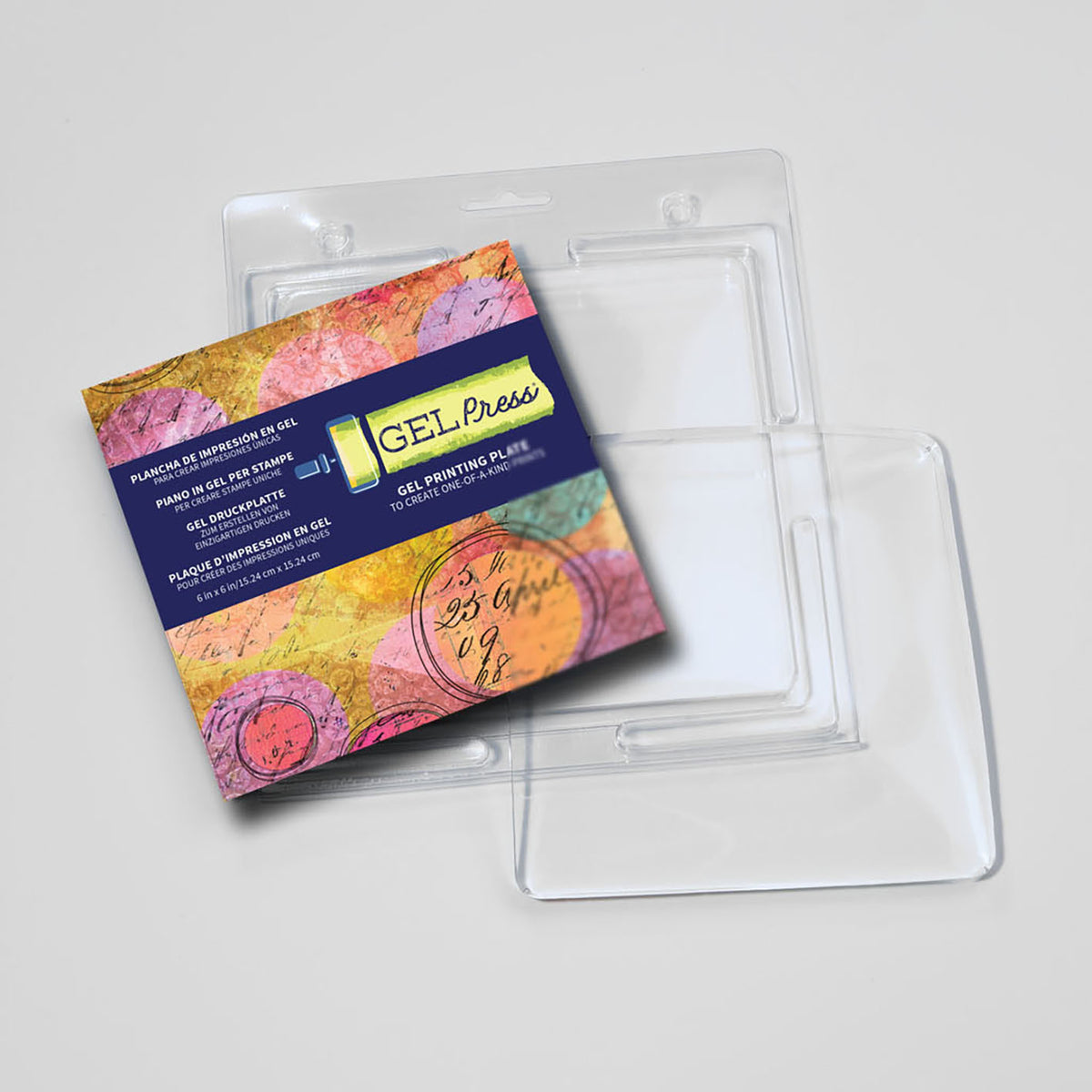 Light Gray Gel Press Mono Printing Plate 6"x6" Print Making