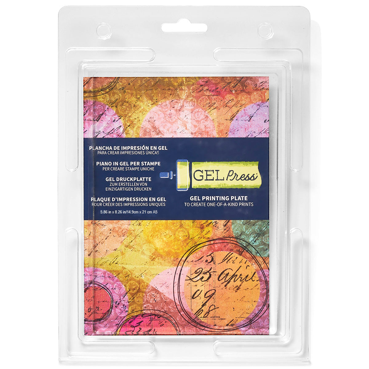 Lavender Gel Press Mono Printing Plate A5 Print Making