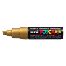 White Smoke Posca PC 8K Bold Chisel Tip Paint Marker, Gold Paint Markers