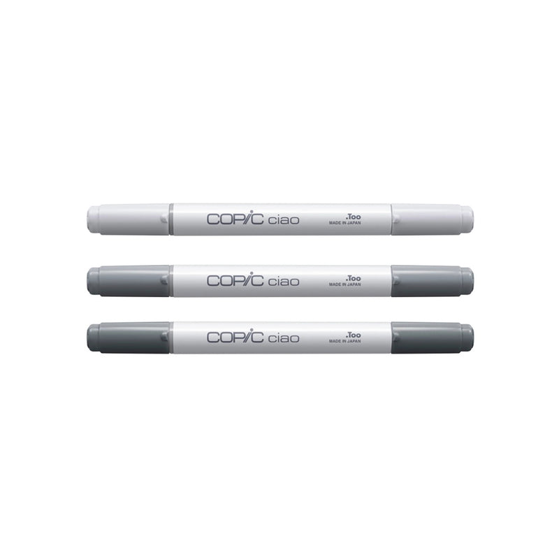 Copic Ciao Exclusive Grey Tones Assortment, 3Pk Bundle