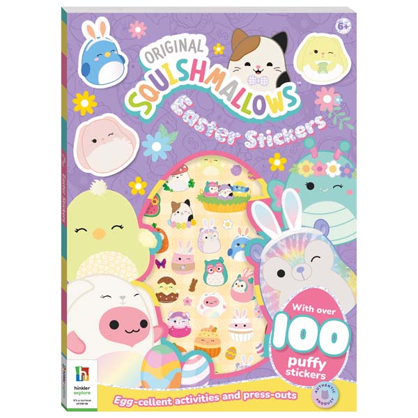 White Smoke Squishmallows Puffy Easter stickers, 100pk Easter