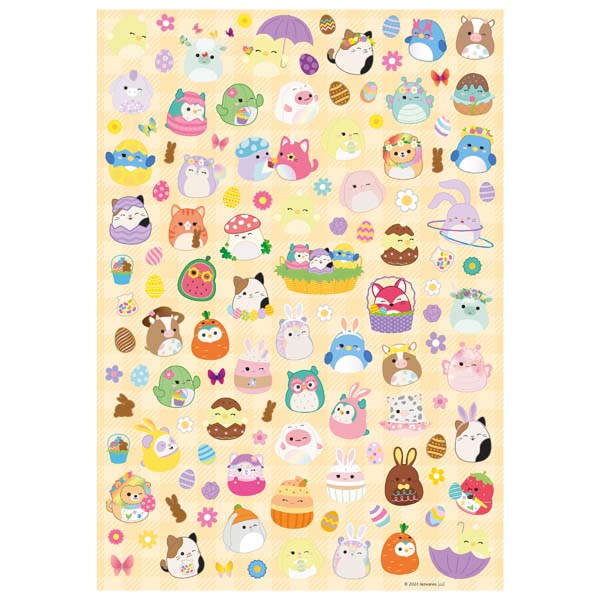 Bisque Squishmallows Puffy Easter stickers, 100pk Easter