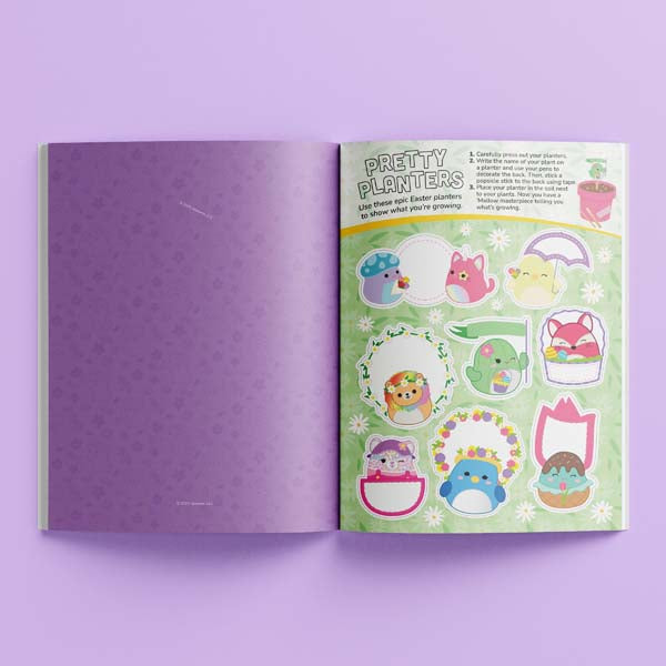 Dim Gray Squishmallows Puffy Easter stickers, 100pk Easter