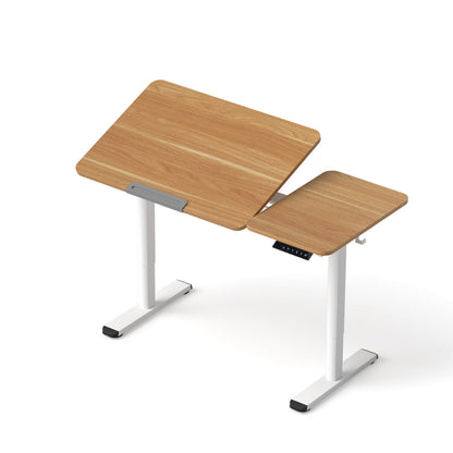 White Smoke "Artiss" Electric Adjustable Standing Desk, Melamine Desks & Workstations