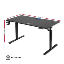 White Smoke "Artiss" Electric Adjustable Standing Desk, Black, 140cm Desks & Workstations