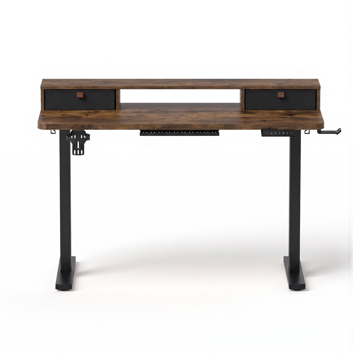 White Smoke Artiss Electric Standing Desk Height Adjustable Home Office 120cm Rustic Brown Furniture > Office > Desks