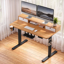 Antique White Artiss Electric Standing Desk Height Adjustable Home Office 120cm Oak Furniture > Office > Desks