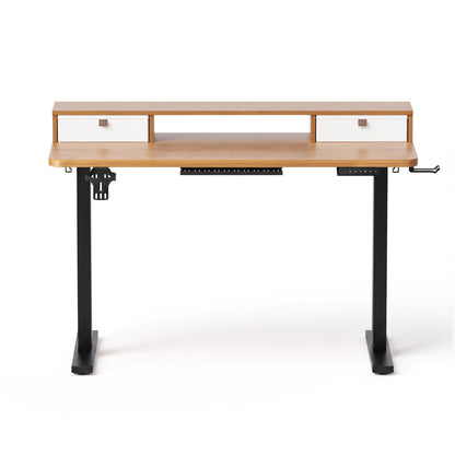 White Smoke Artiss Electric Standing Desk Height Adjustable Home Office 120cm Oak Furniture > Office > Desks