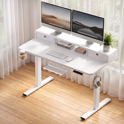 Gray Artiss Electric Standing Desk Height Adjustable Home Office 120cm White Furniture > Office > Desks